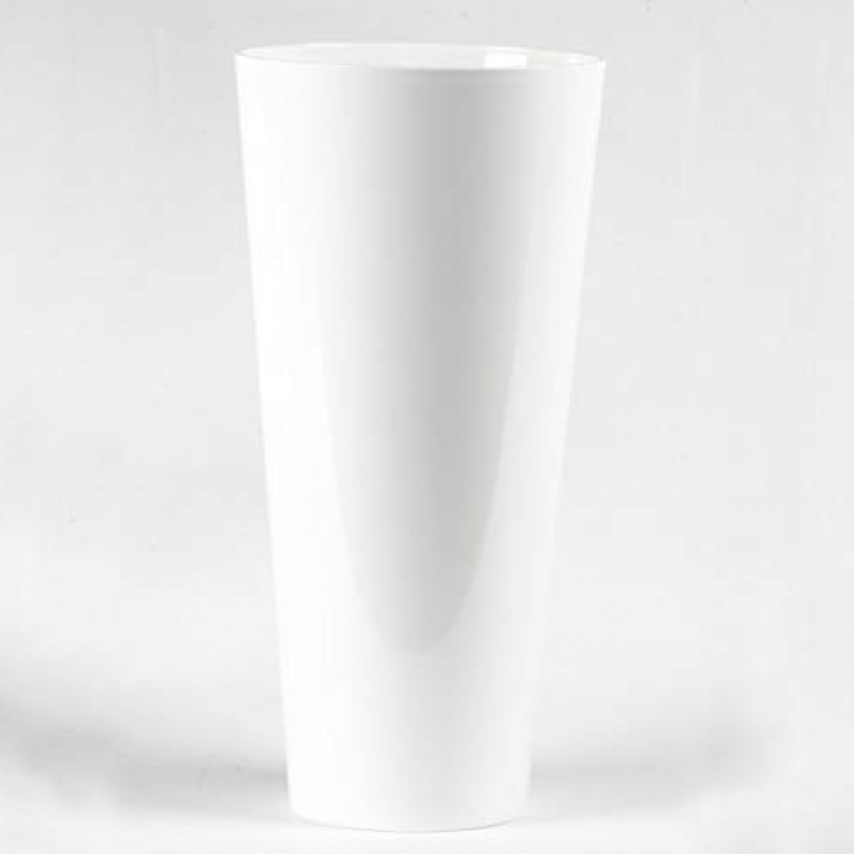 5130 Conical White 18x45cm Acrylic Vase - 1 No