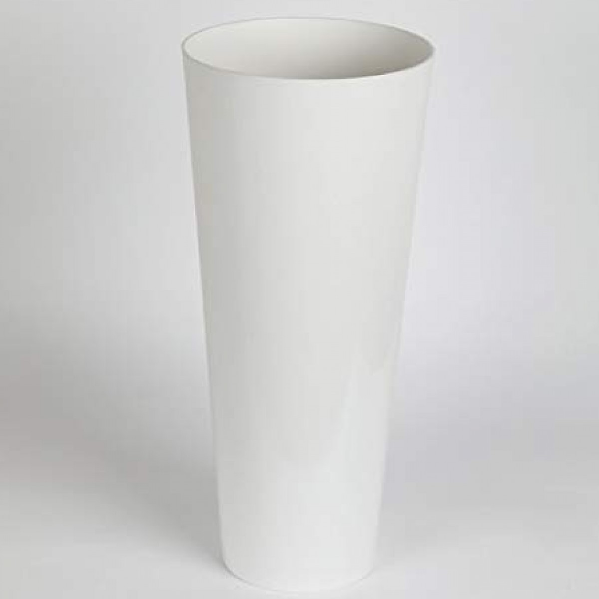5127 Conical White 17x35cm Acrylic Vase - 1 No