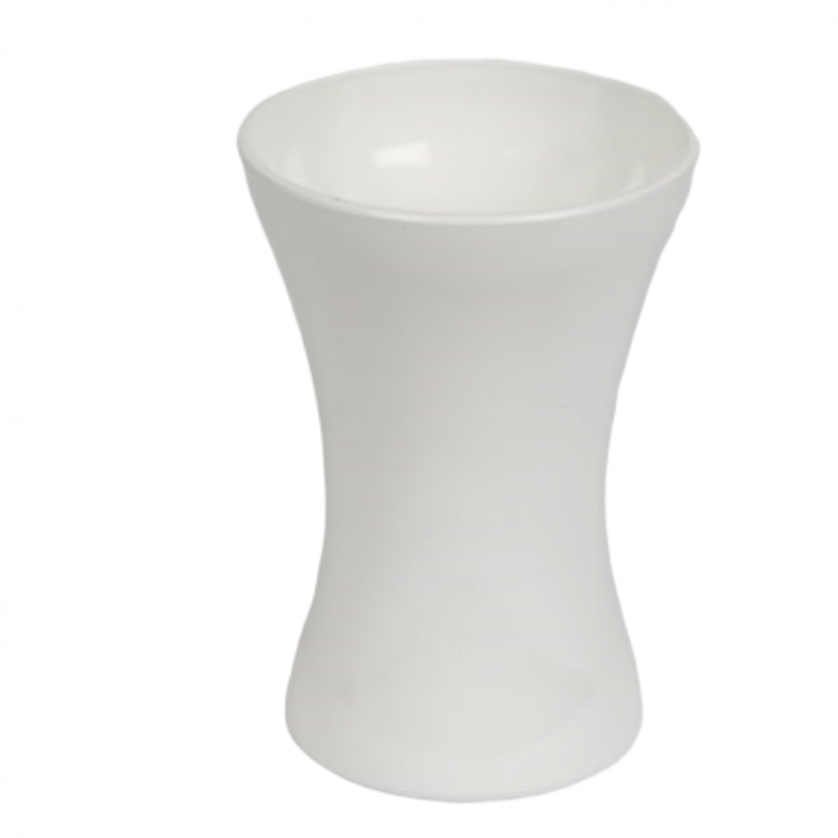 5122 Hantied White 14x20cm Acrylic Vase - 1 No