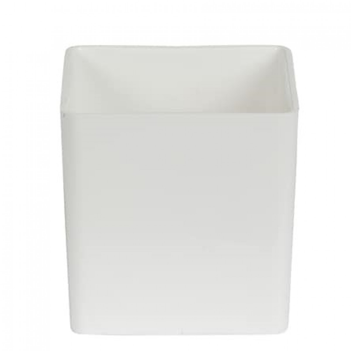 5110 Cube White 10x10x10cm Acrylic Vase - 1 No