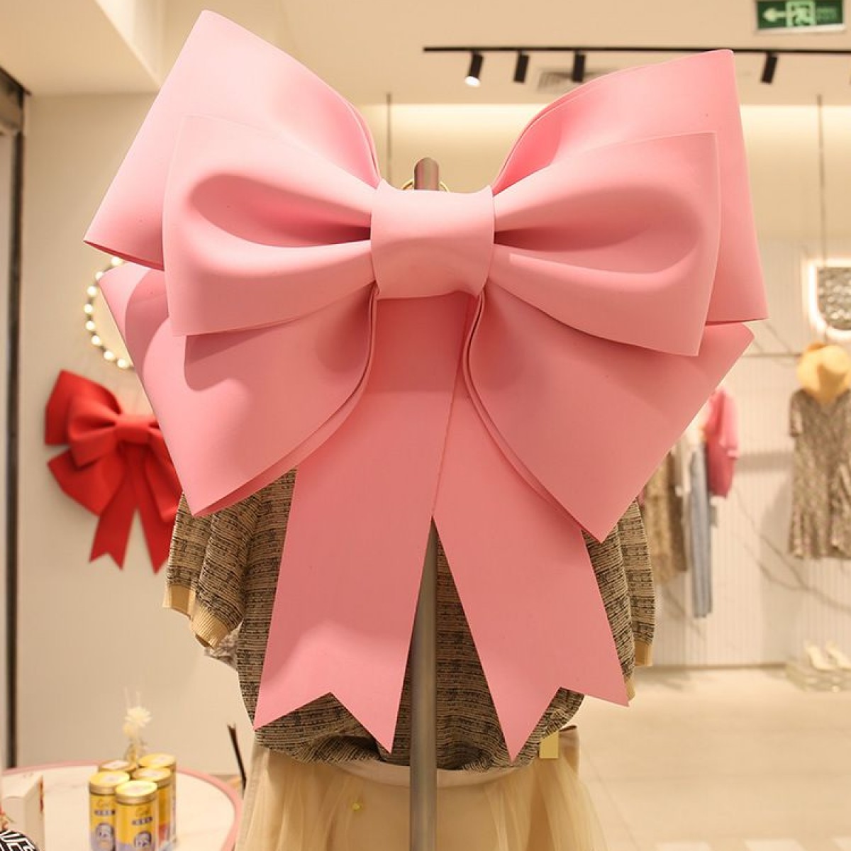 4520 Giant Gift Bow Large Pink 75x80cm 