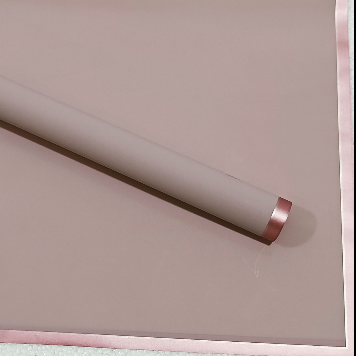 7084 Mauve Pink Translucent Plain with Border Film 58cmx58cm Sheet (20 Sheets)