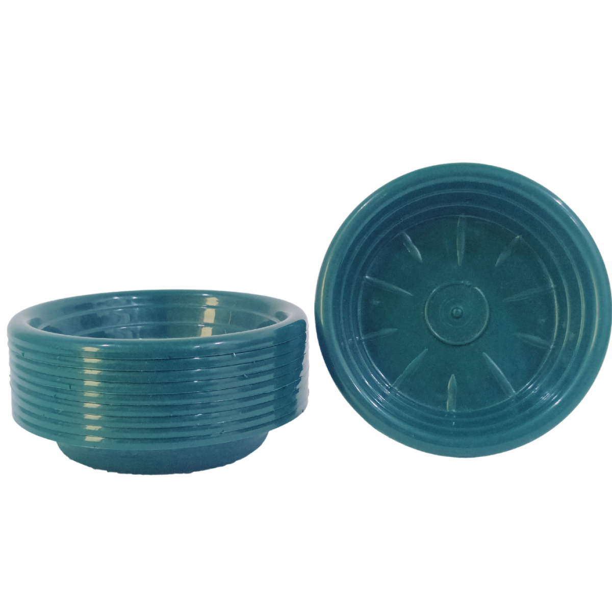 5412 12CM Plastic Tray Green - 10 No