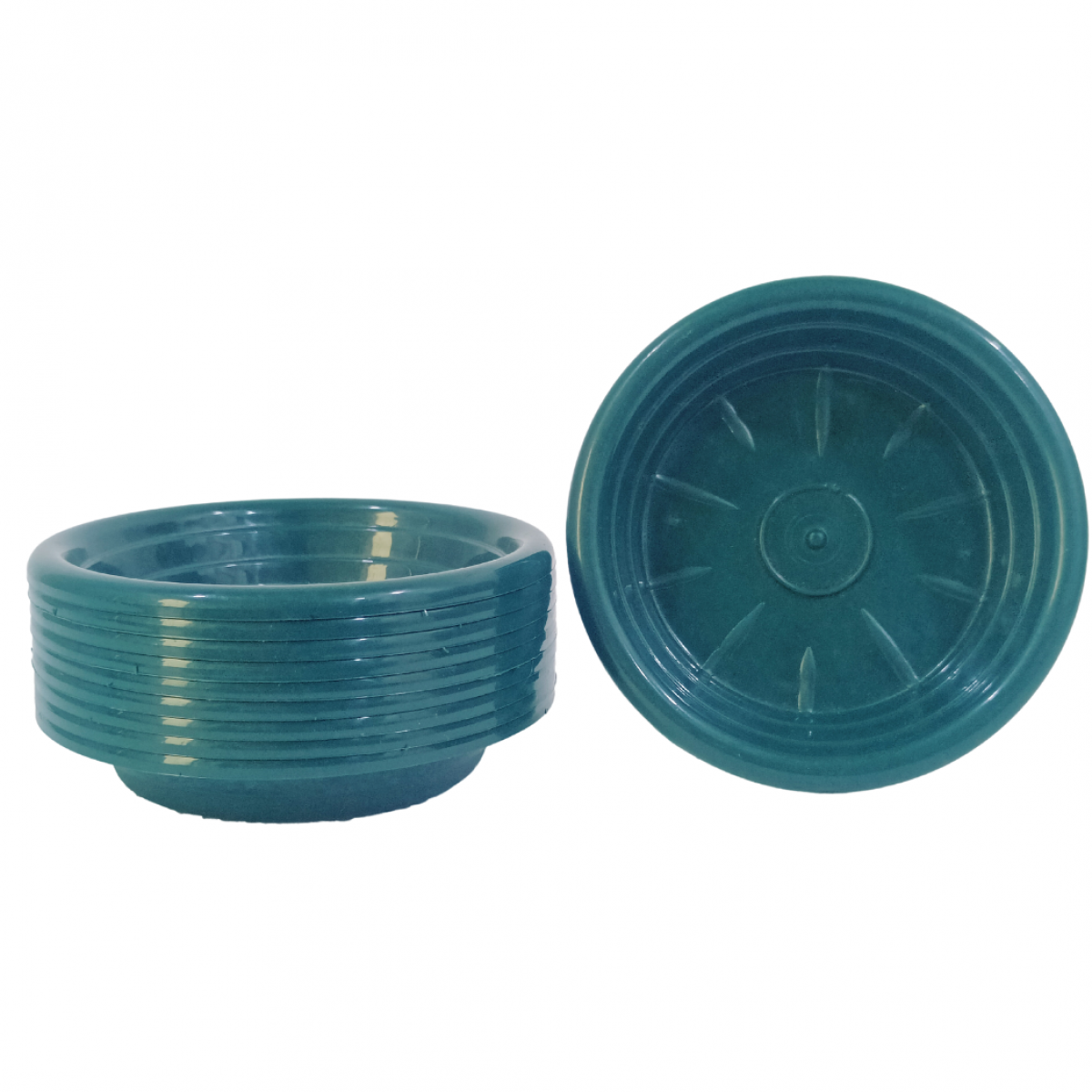 5416 16CM Plastic Tray Green - 10 No