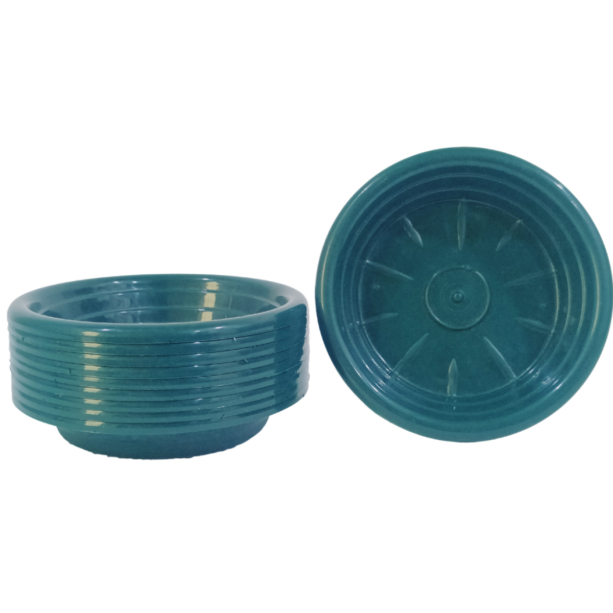 5418 18CM Plastic Tray Green - 10 No