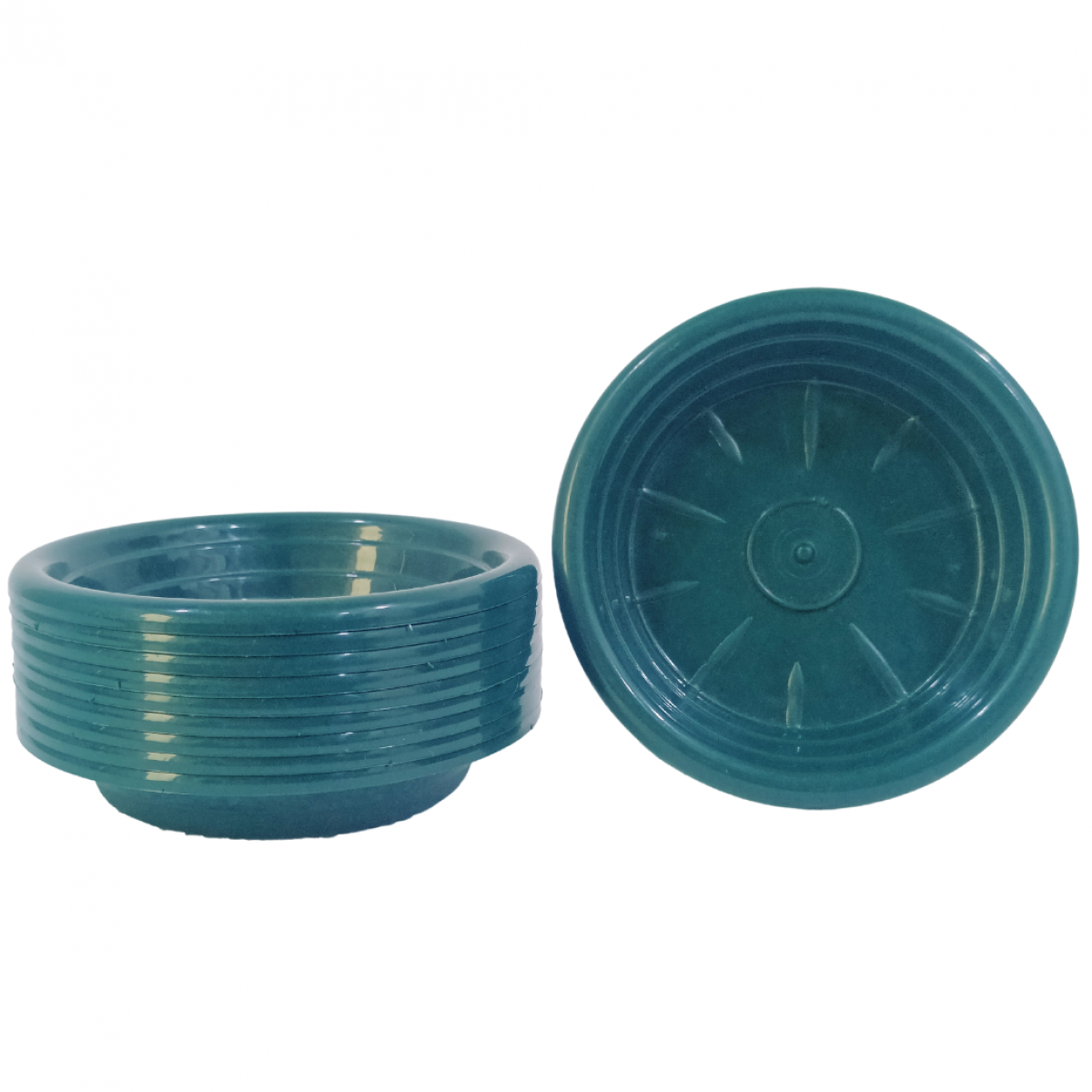 5428 28CM Plastic Tray Green - 10 No