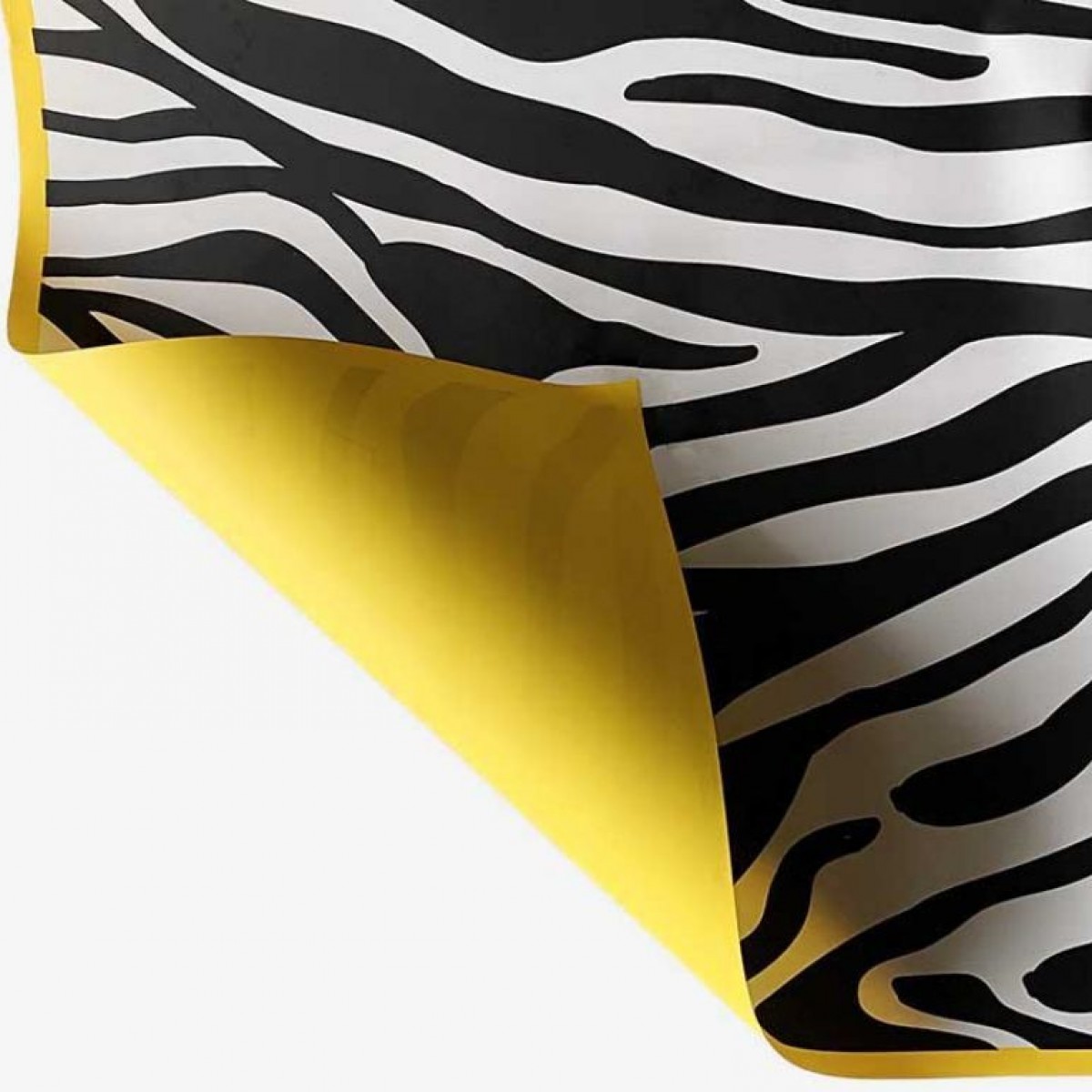 7804 Yellow & Black Pearl Zebra Print  58x58cm (20 Sheets)