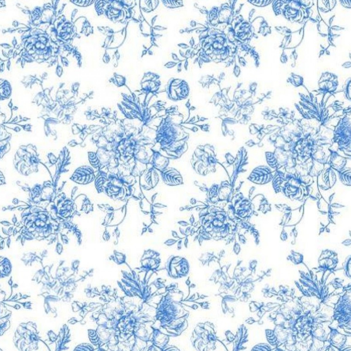 7840 Blue Ditsy Floral Print 58x58cm (20 Sheets)