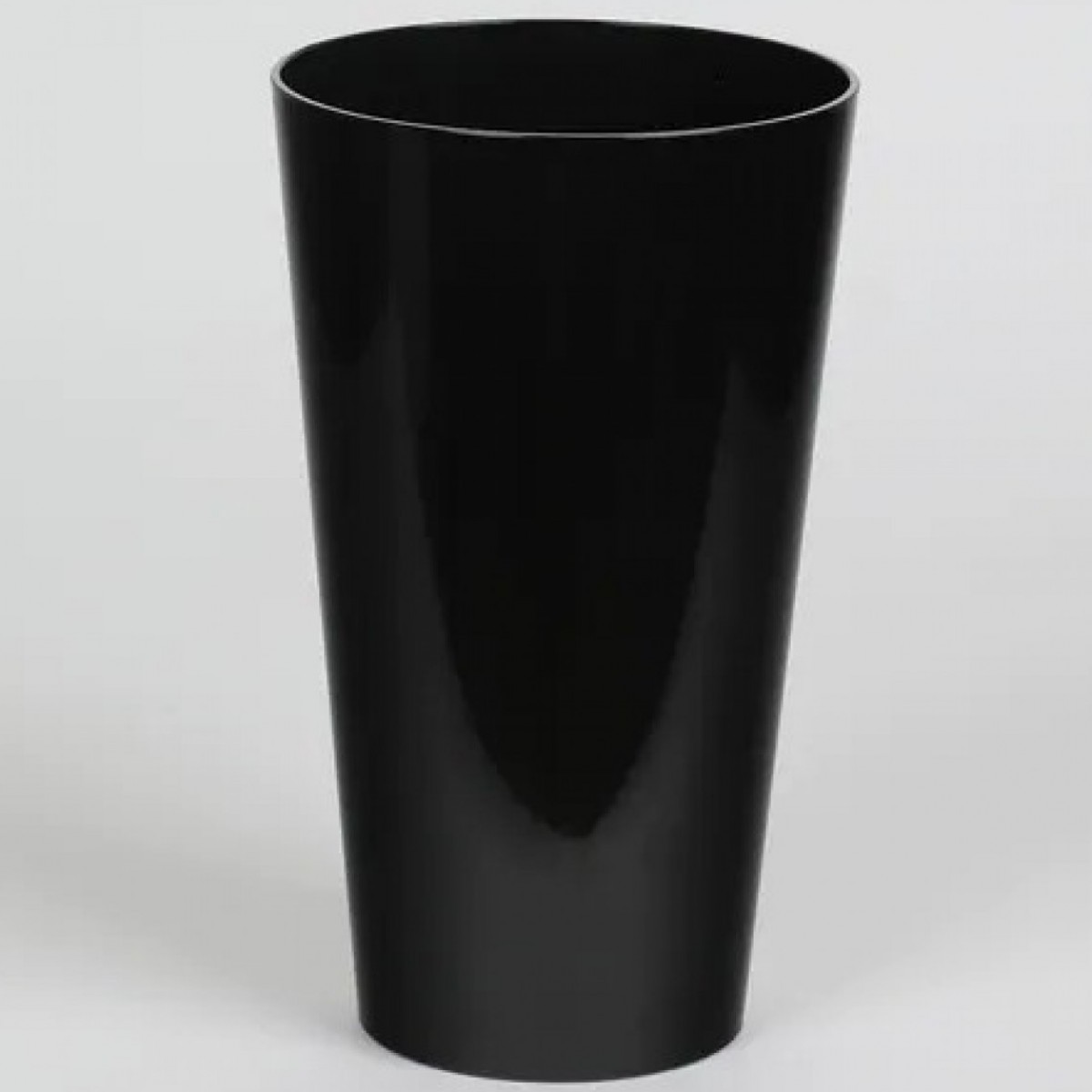 5126 Conical Black 17x35cm Acrylic Vase - 1 No