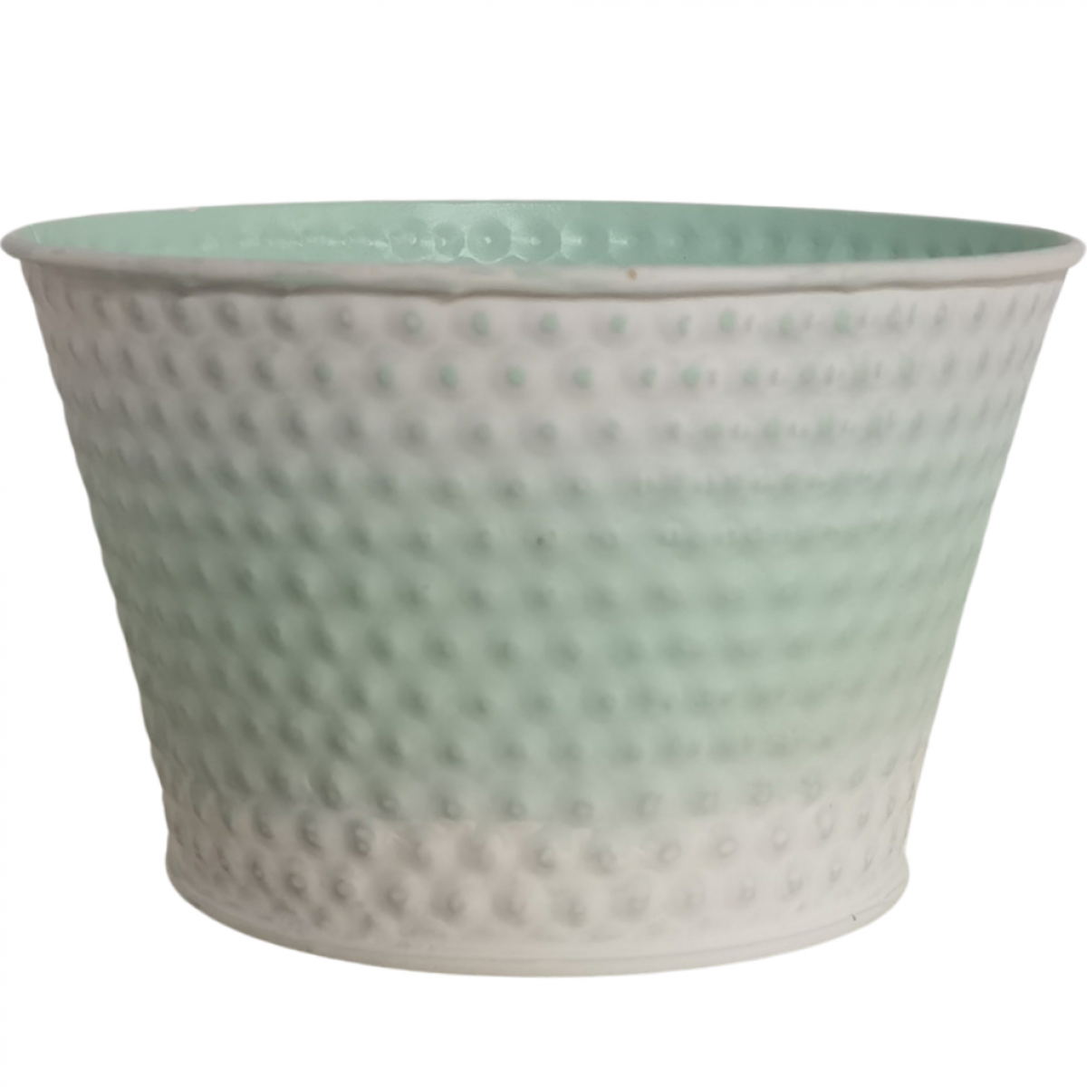 5224 Green Embossed Bowl (1pc) Tin/Metal Container