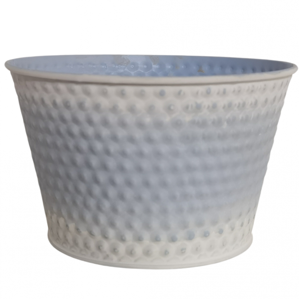 5226 Blue Embossed Bowl (1pc) Tin/Metal Container