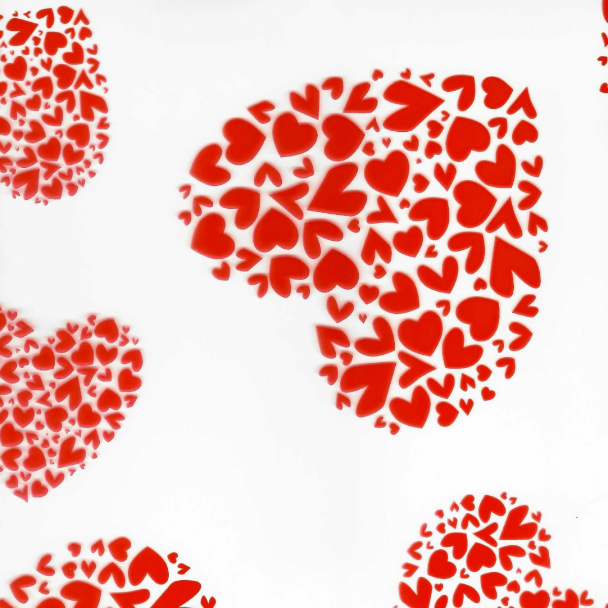 7061 Tons of Hearts Red  80cmx25m Film - 1 Roll