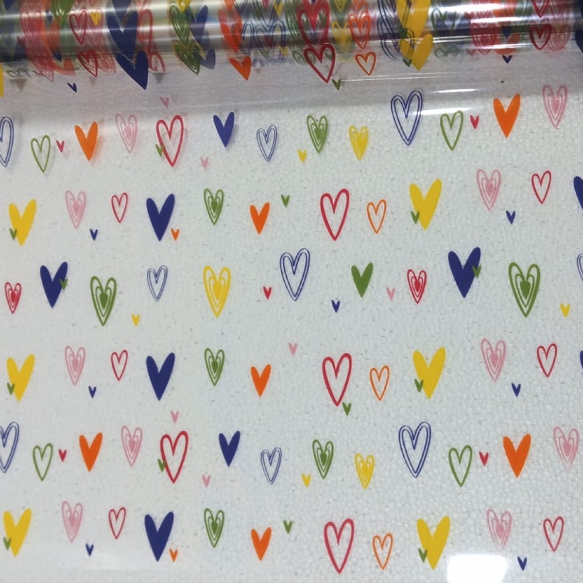 7758 Multi Colour Heart Mix 80cmx25m -1 Roll