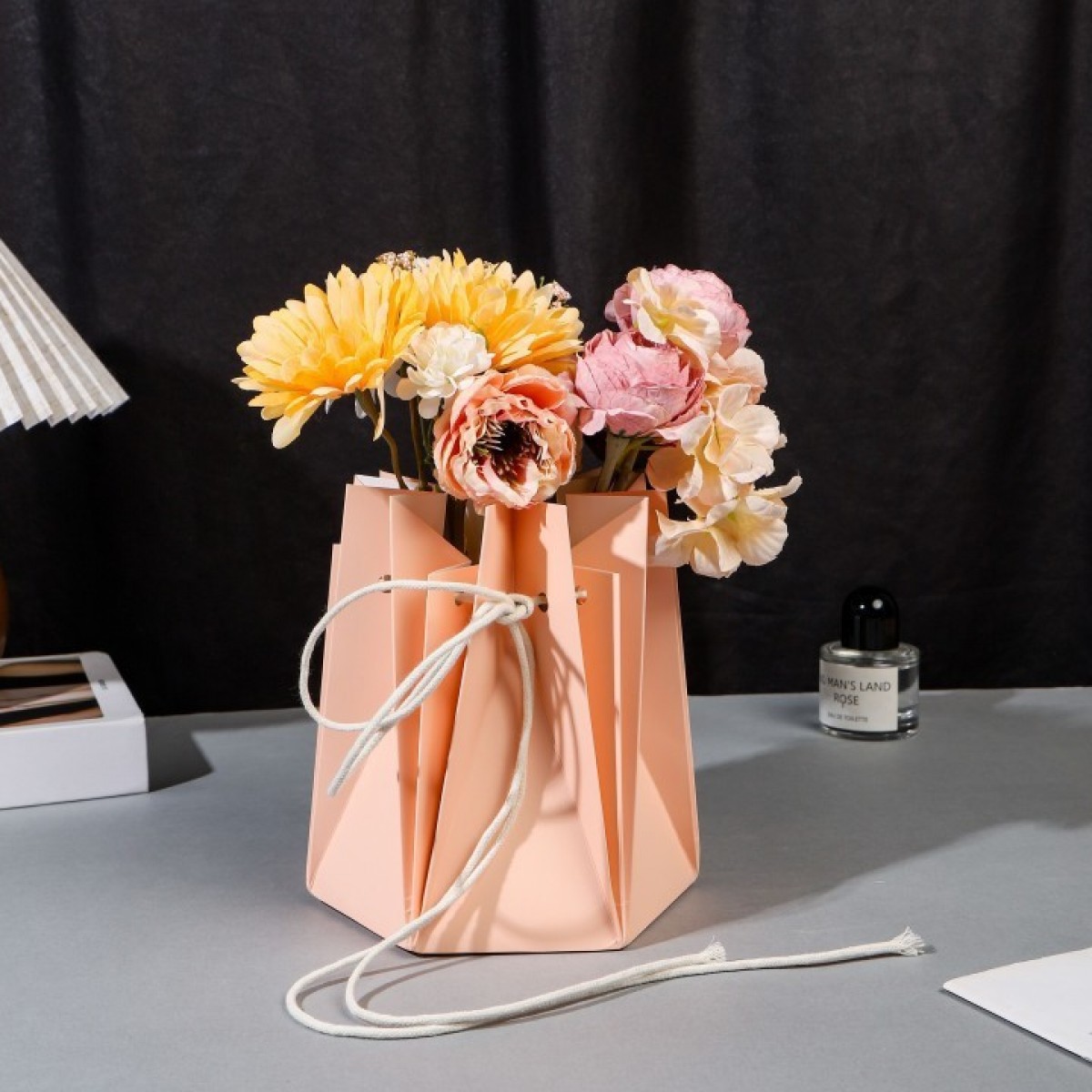 5760 Pink Paper Flower Water Bag 10x1