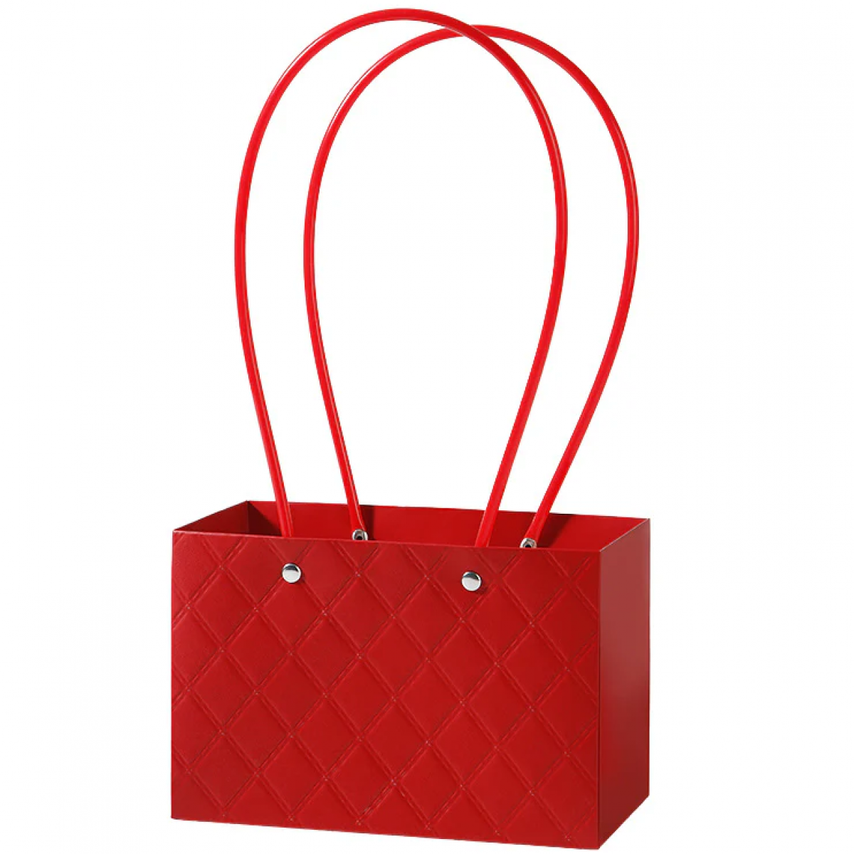 5753 Red Embossed Waterproof Paper Flower Bag (10 Nos)