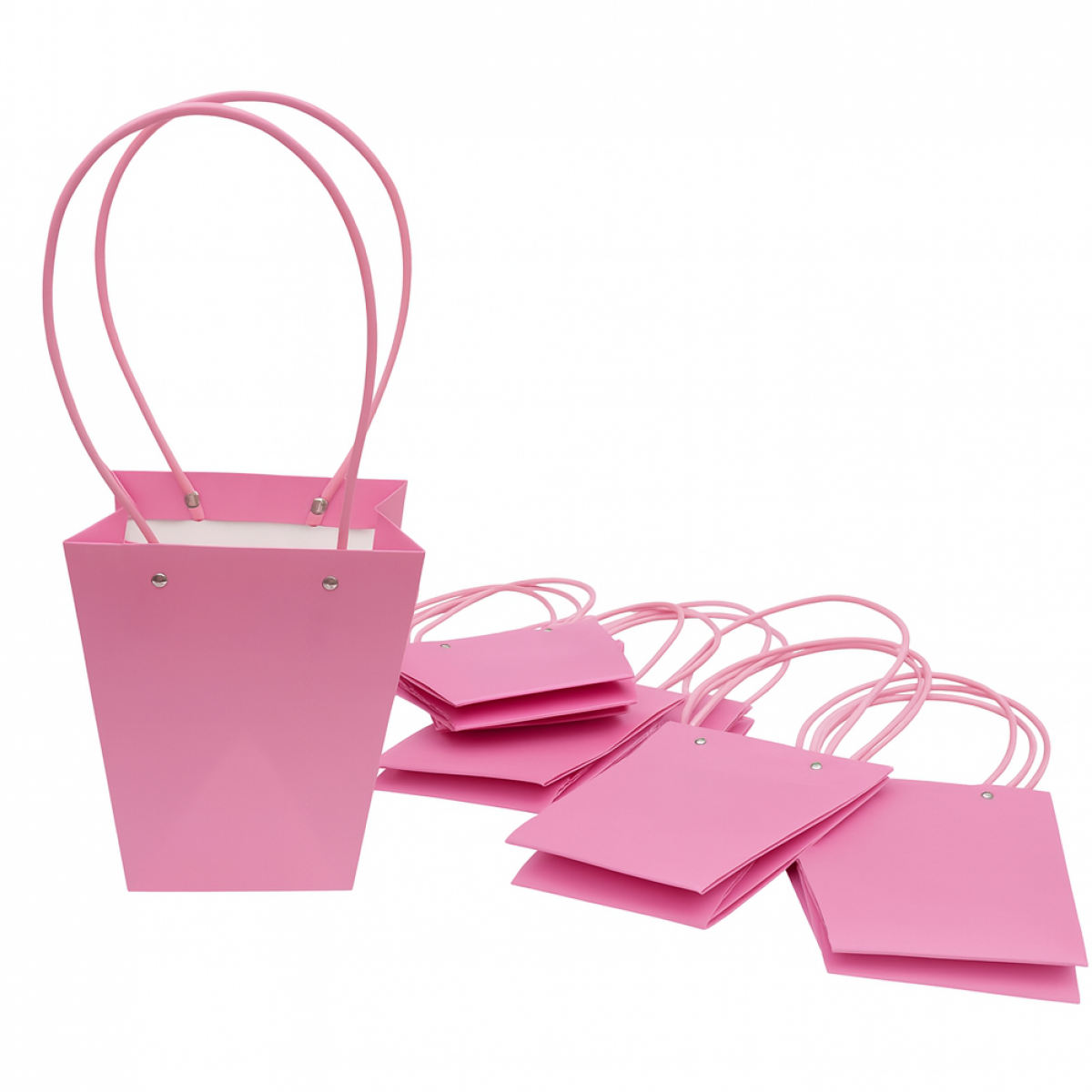 5770 Conical Flower Paper Bag Mauve Pink (10 Nos) 17x11.5x20cm 