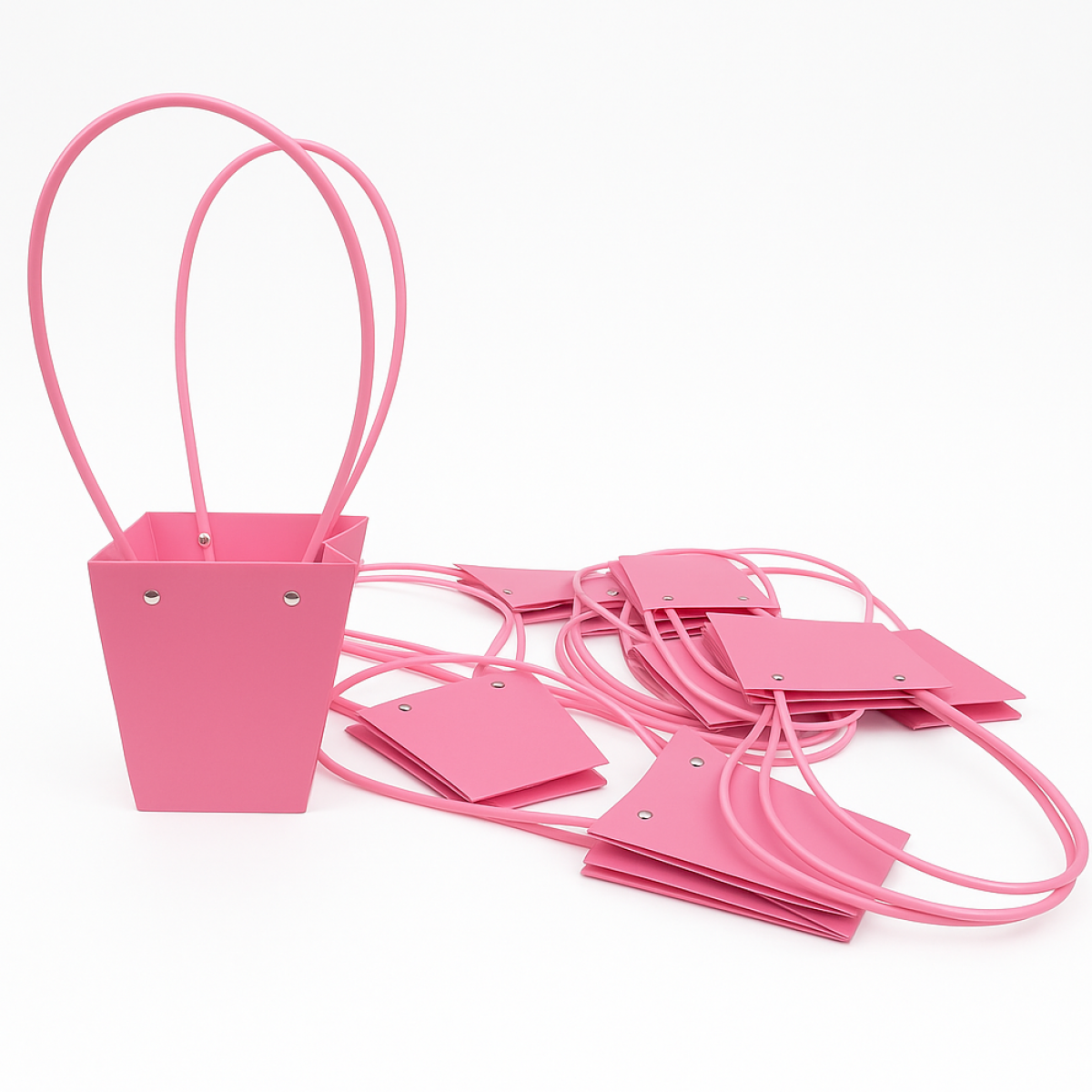 5776 Conical Flower Paper Bag Mauve Pink (10 Nos) 12x8x12.5cm