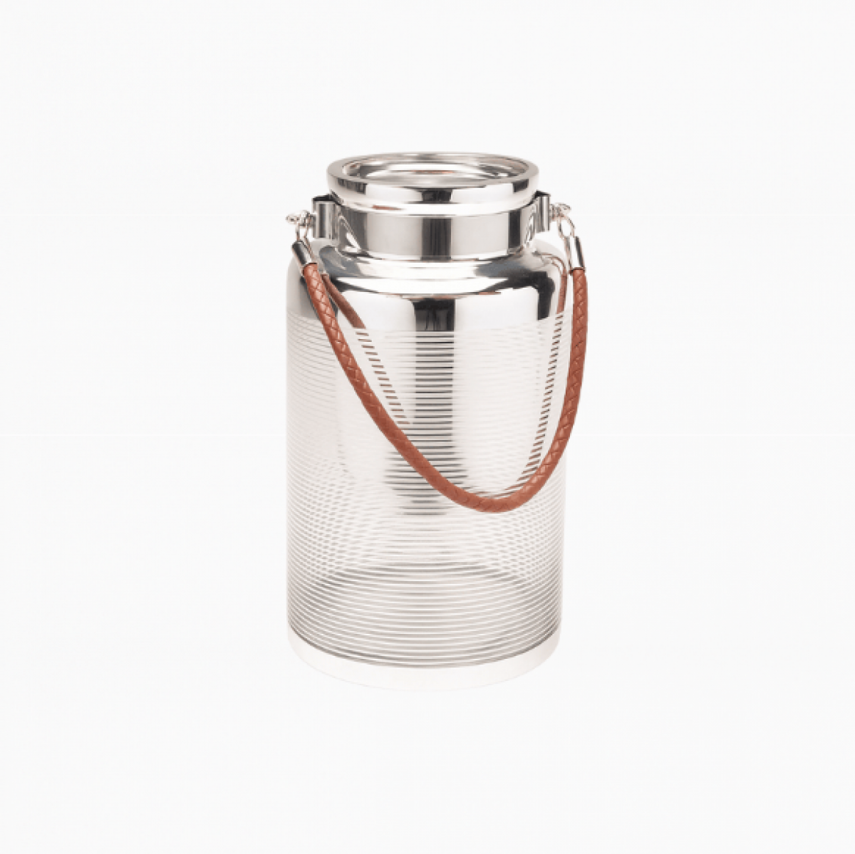 Glass Vase - Captain Hurricane with HDL Clear/Silver 29.9x17cm (1 No)