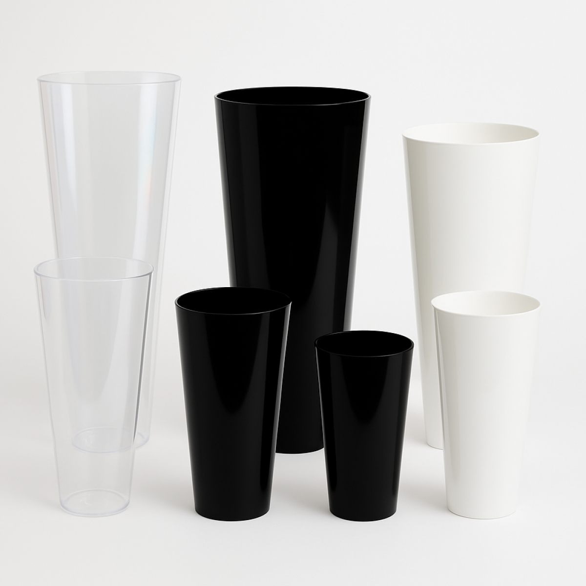 Acrylic Conical Vases For Floral Arrangement & Gifting (Available in 4 sizes) - 1 No