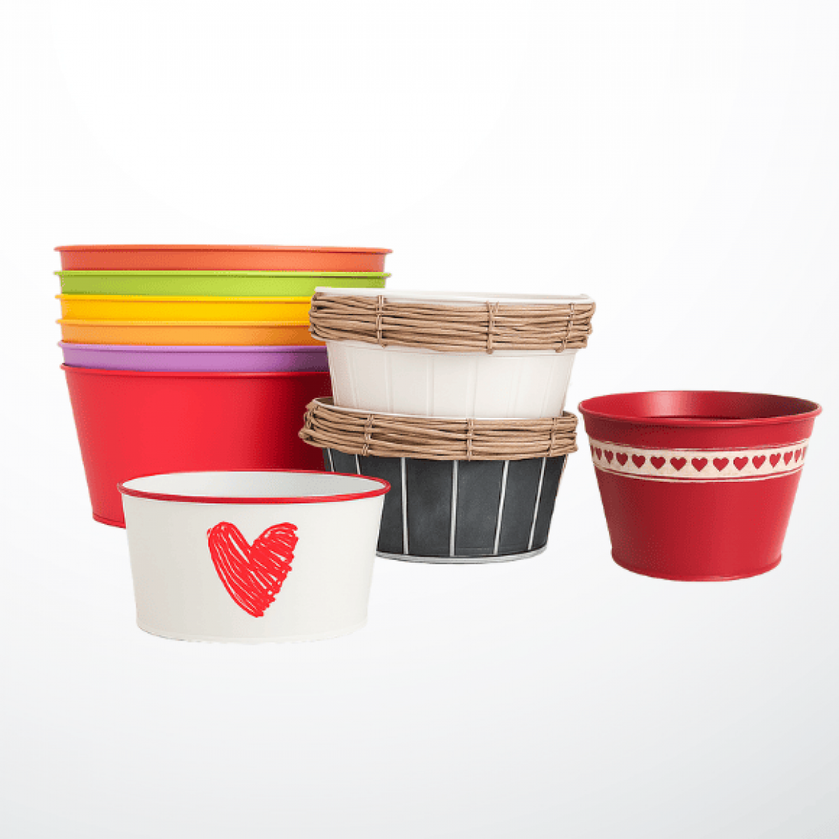 Tin Container For Fresh Flowers & Gift Hampers (1 No)