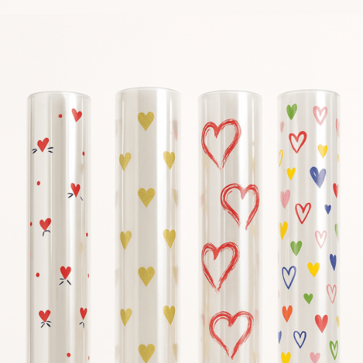 Printed Bouquet Wrapping Film Roll - Heart Design (1 No) 80cm x 25m