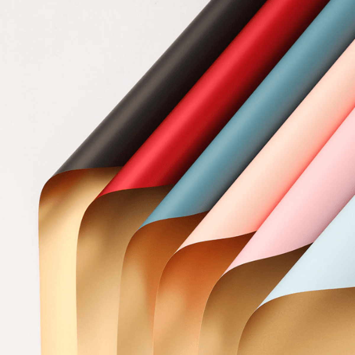 Glorious Double Sided Gold Collections 20 Nos - Korean Bouquet Wrapping Sheets