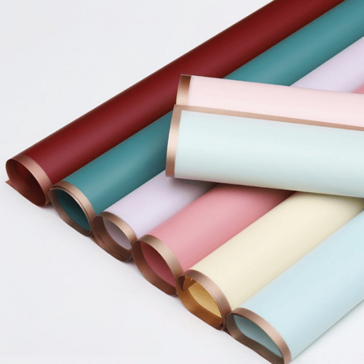 Translucent Plain with Border 20 Nos - Korean Bouquet Wrapping Sheets