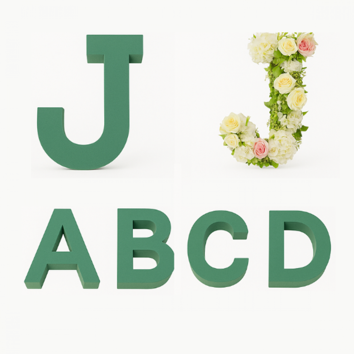 Alphabet Floral Foam Shape (1 No) 12x12 inch  
