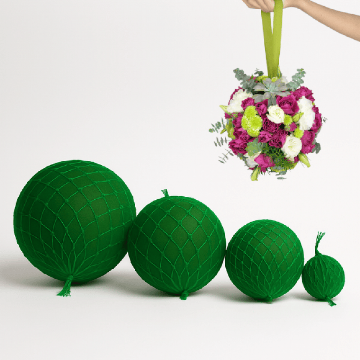 Oasis Sphere / Ball Floral Foam Shape (Netted)