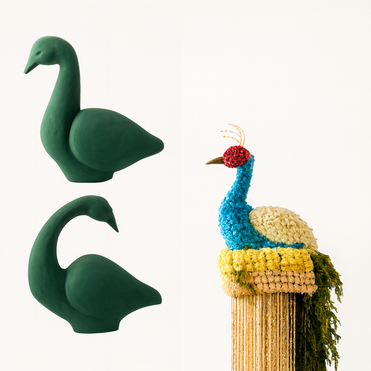 Peacock Floral Foam 3D Shape  (1 No) 24 x 25 inch