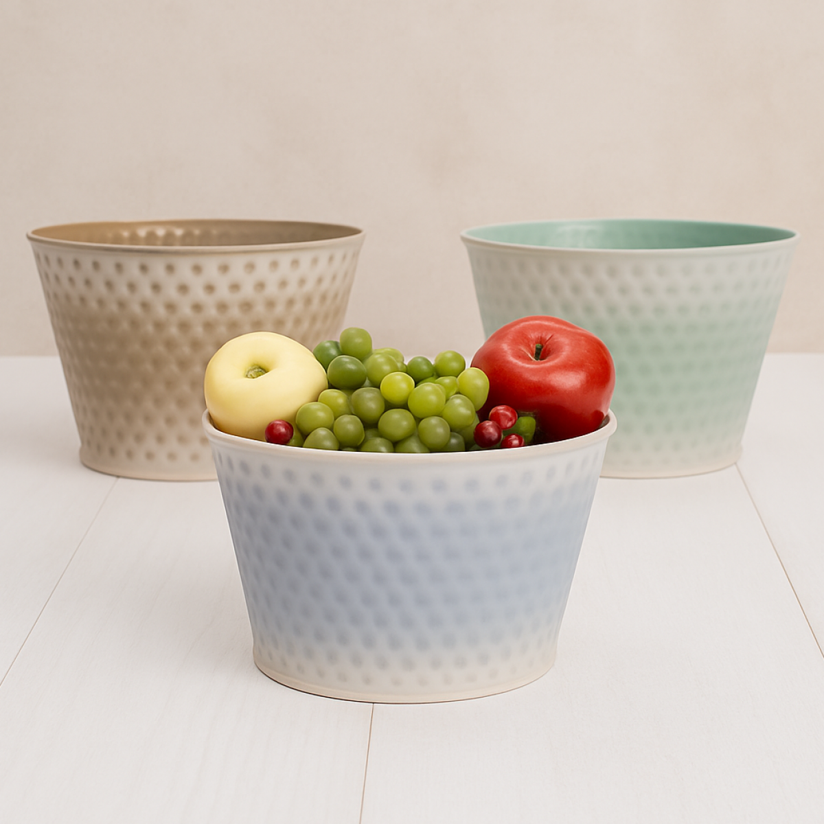 Tin Bowl Embossed for Fresh Flowers & Gift Hampers 18 x 11cm - 1 No