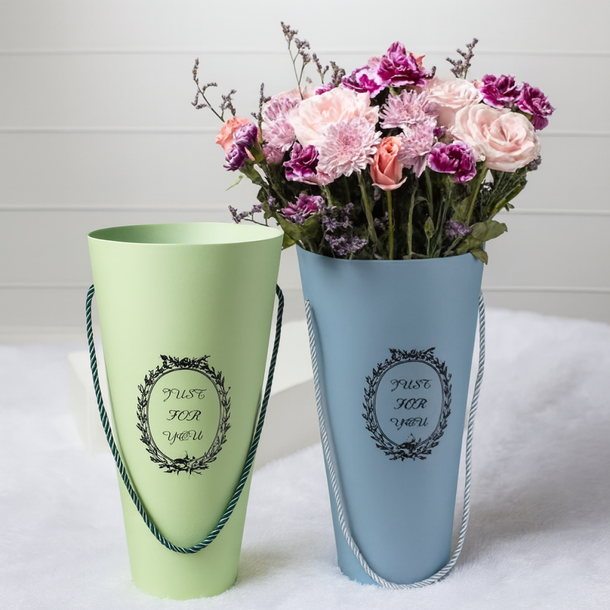 Porto Cone Box with Waterproof Liner For Fresh Flowers & Gift Hampers