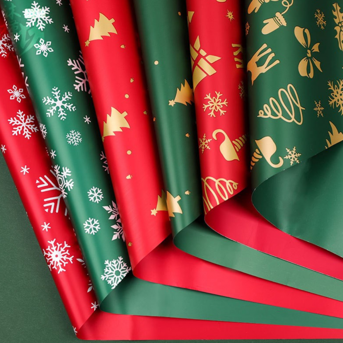 Christmas Design Print 20 Nos - Korean Bouquet Wrapping Sheets